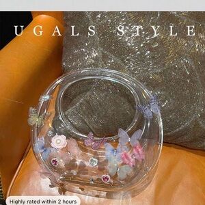 Clear clutch hand bag